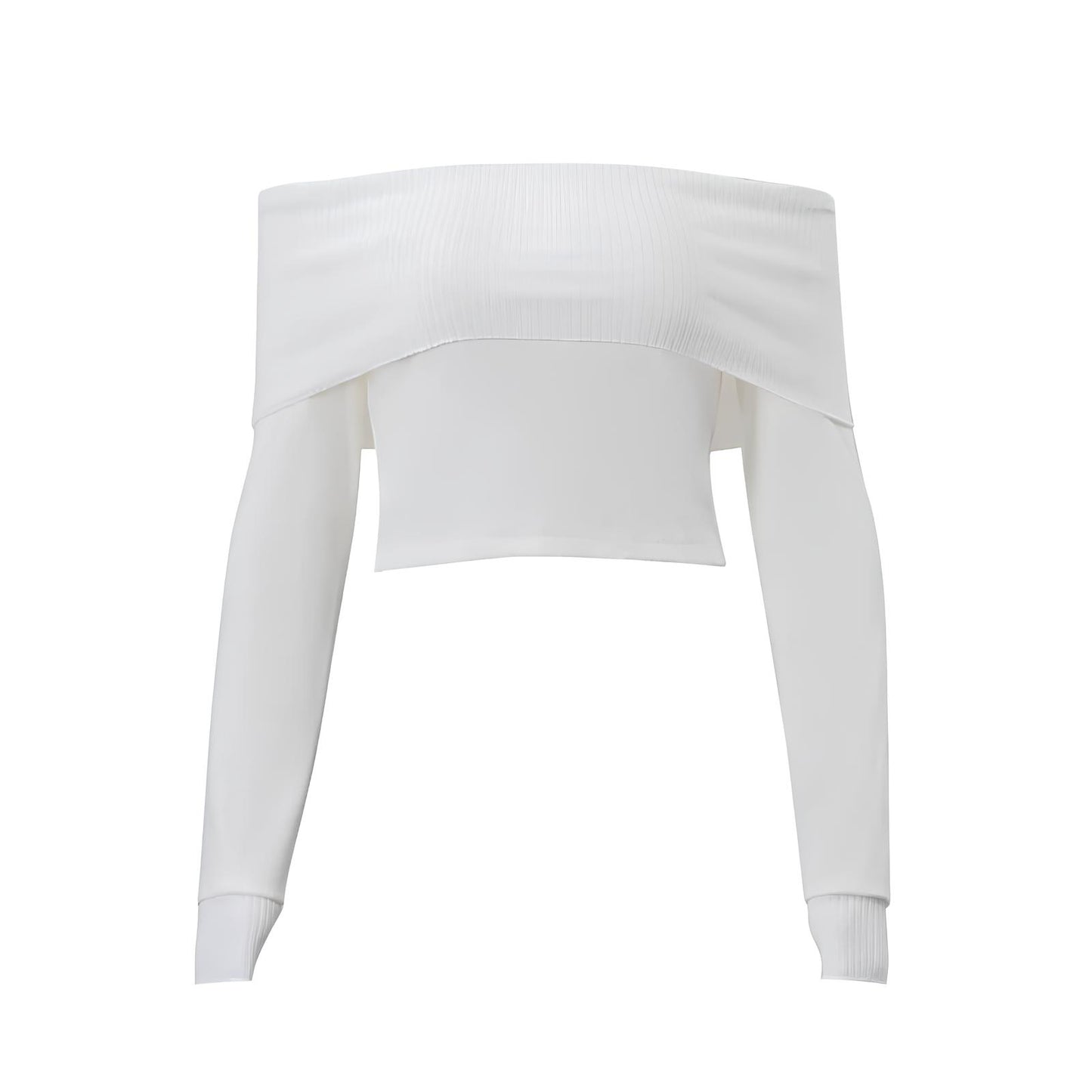 Elegant Slash-Neck Ribbed Crop Top – Effortlessly Chic & Feminine crop top Lunarity Garage