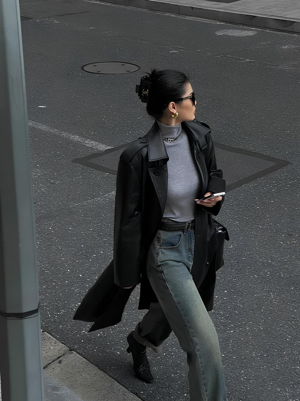 Women’s Faux Leather Long Coat – Sleek, Edgy & Timeless LUNARITY GARAGE