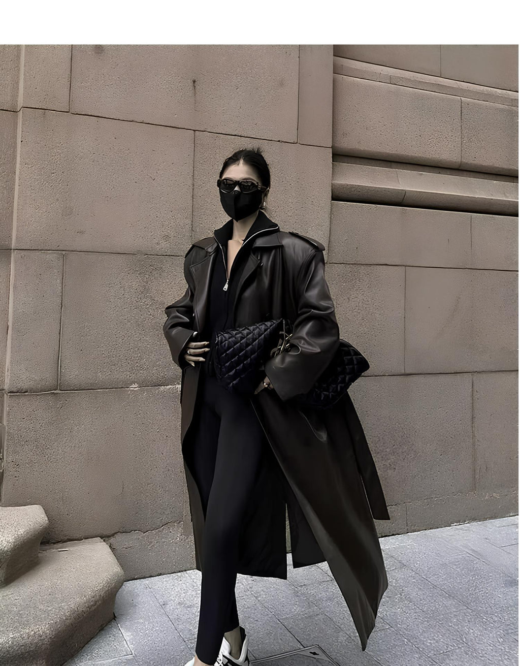 Women’s Faux Leather Long Coat – Sleek, Edgy & Timeless LUNARITY GARAGE