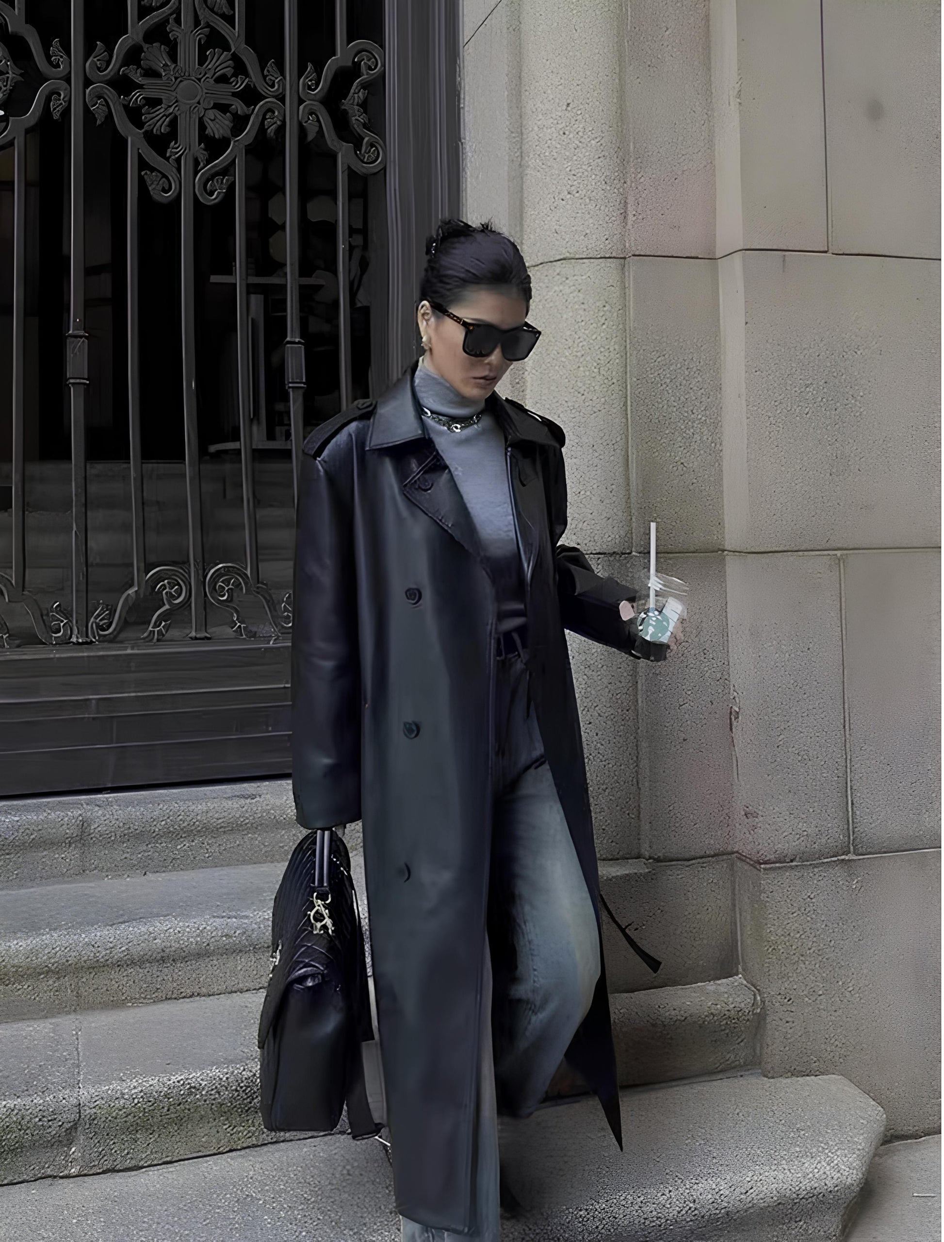 Women’s Faux Leather Long Coat – Sleek, Edgy & Timeless LUNARITY GARAGE