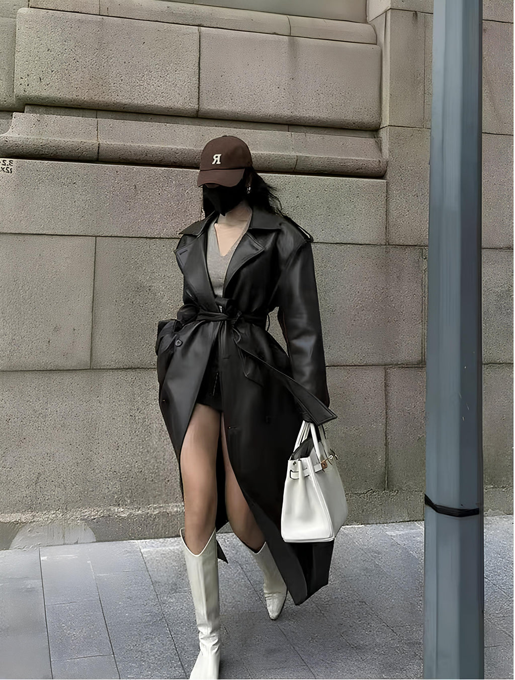 Women’s Faux Leather Long Coat – Sleek, Edgy & Timeless LUNARITY GARAGE