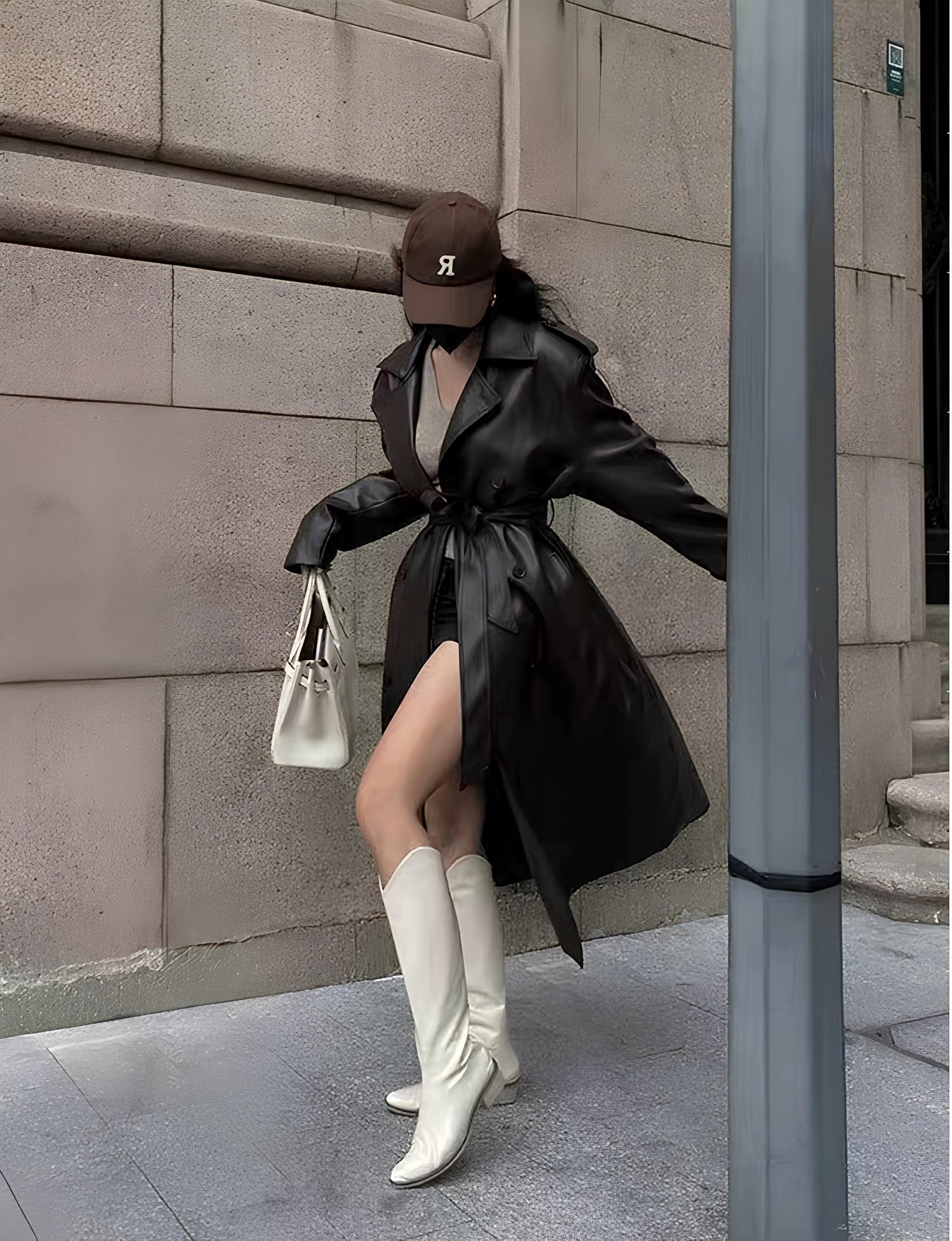 Women’s Faux Leather Long Coat – Sleek, Edgy & Timeless LUNARITY GARAGE