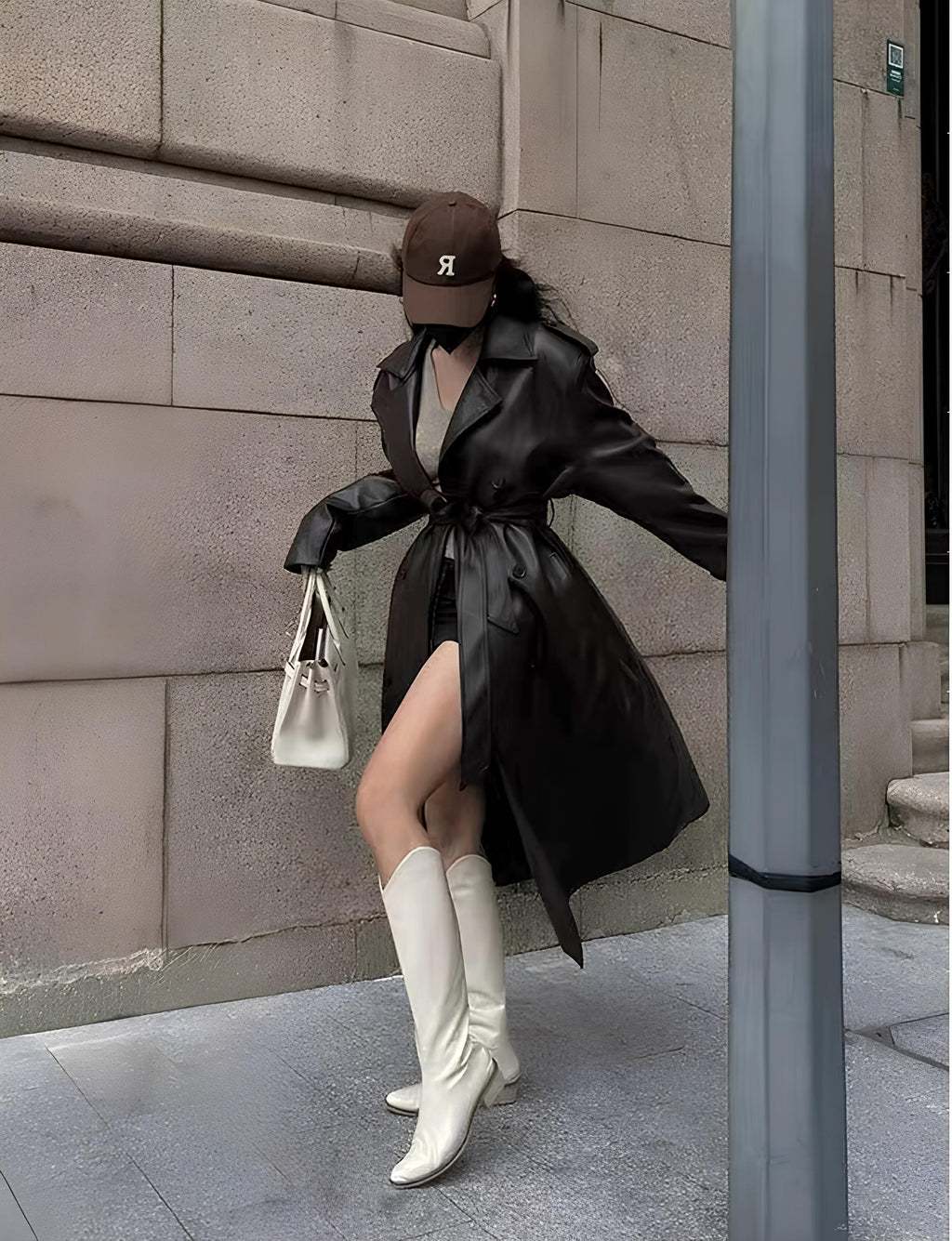 Women’s Faux Leather Long Coat – Sleek, Edgy & Timeless LUNARITY GARAGE