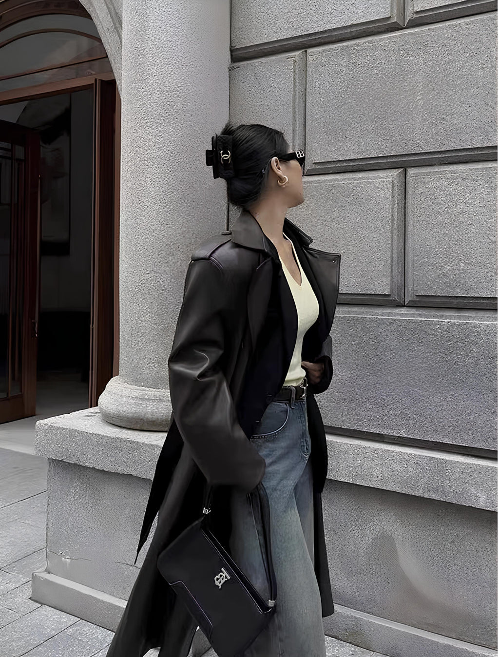 Women’s Faux Leather Long Coat – Sleek, Edgy & Timeless LUNARITY GARAGE