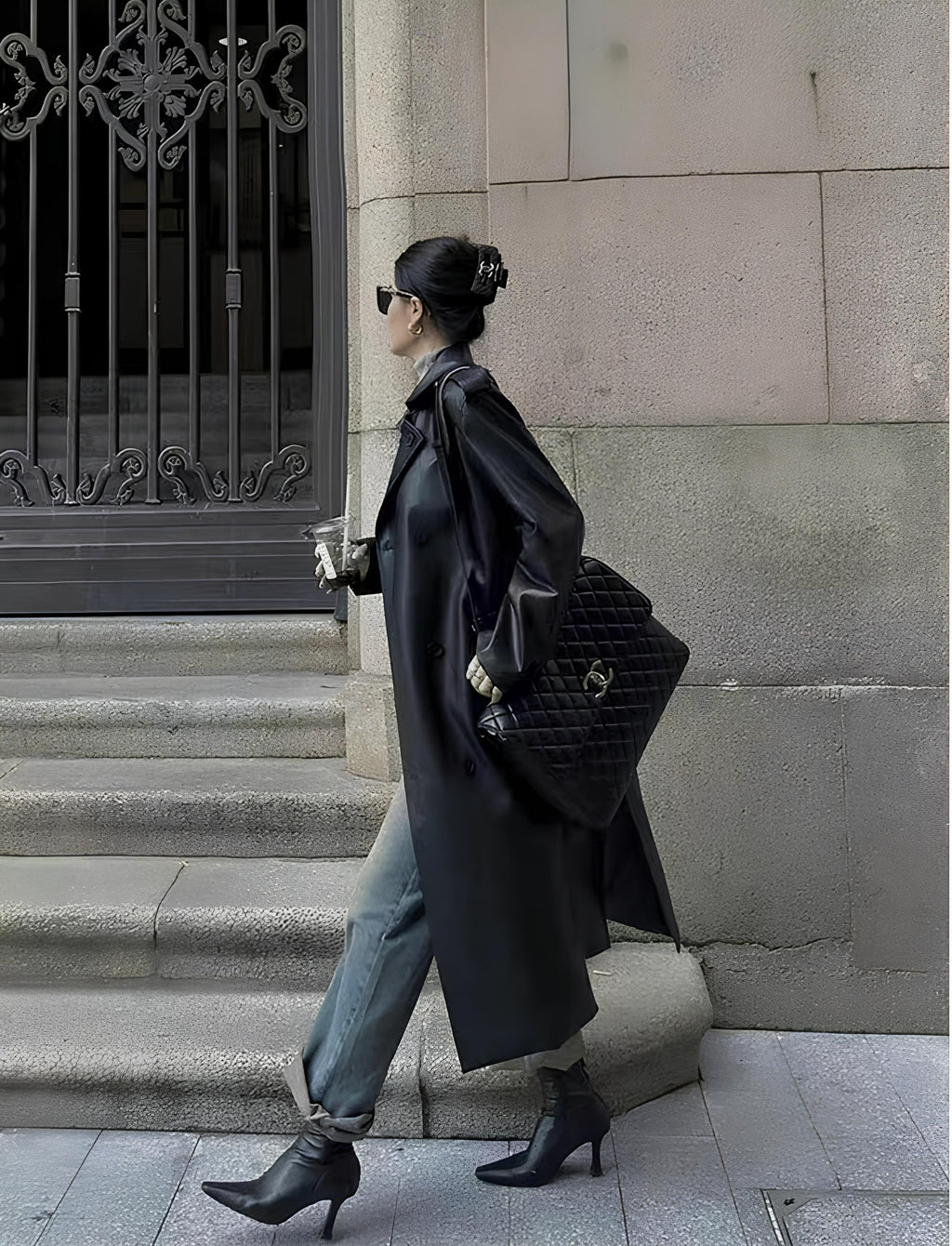 Women’s Faux Leather Long Coat – Sleek, Edgy & Timeless LUNARITY GARAGE
