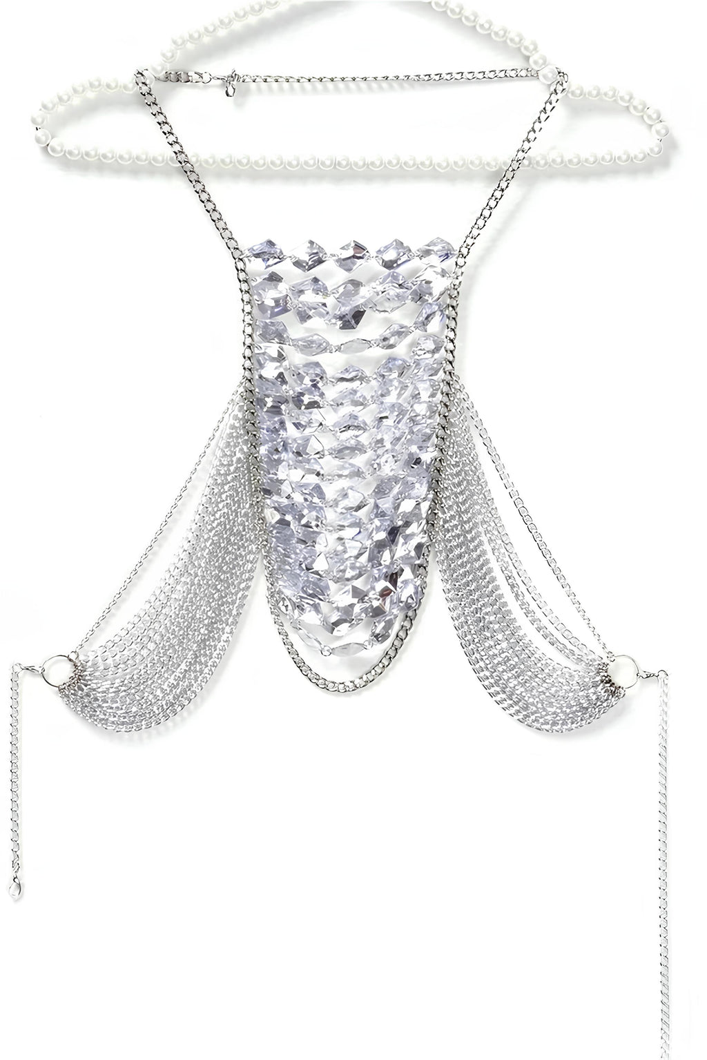 Dazzling Rhinestone Halter Corset Crop Top – The Ultimate Rave Statement LUNARITY GARAGE