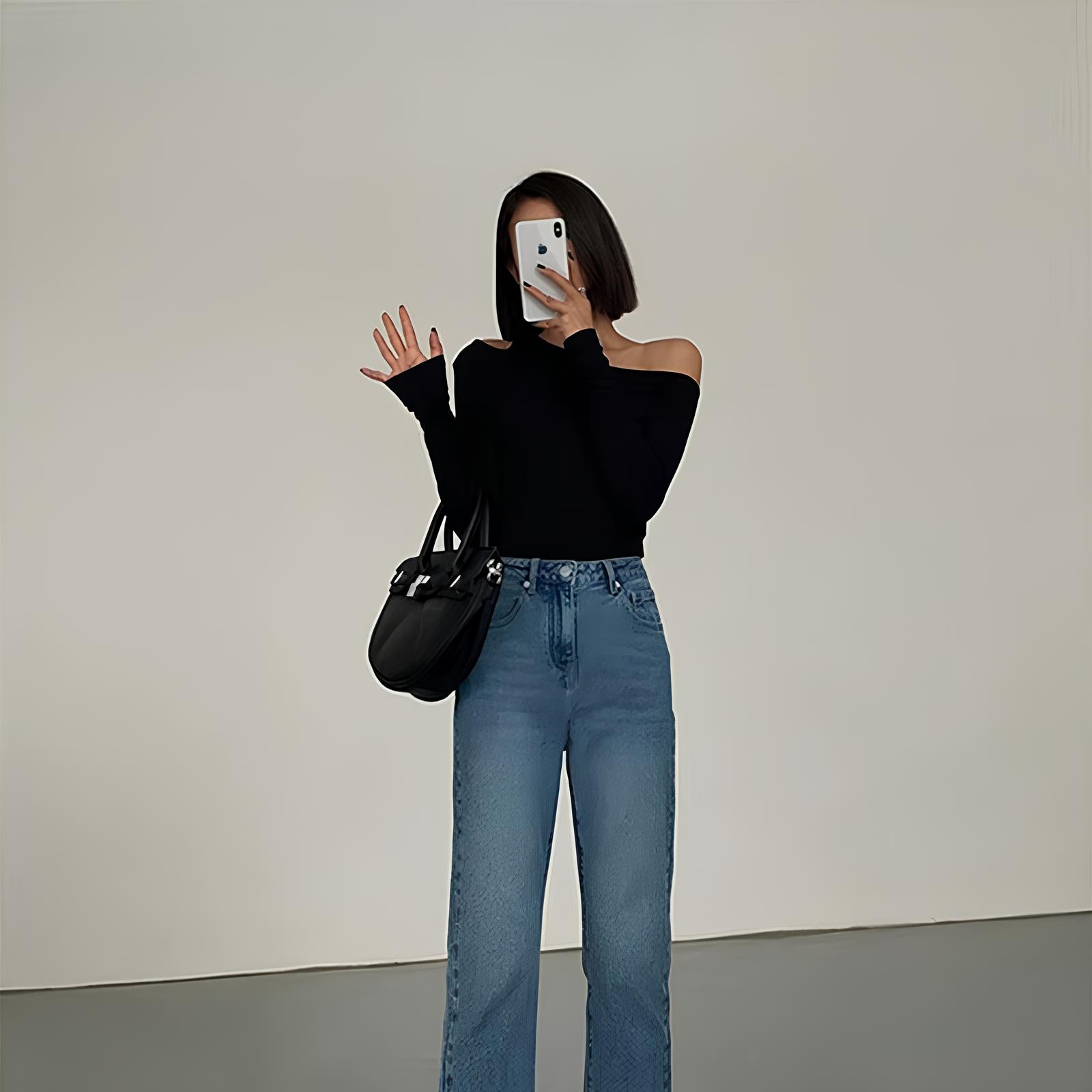 Off-Shoulder Hollow-Out Blouse – Sleek & Sexy Streetwear Essential LUNARITY GARAGE