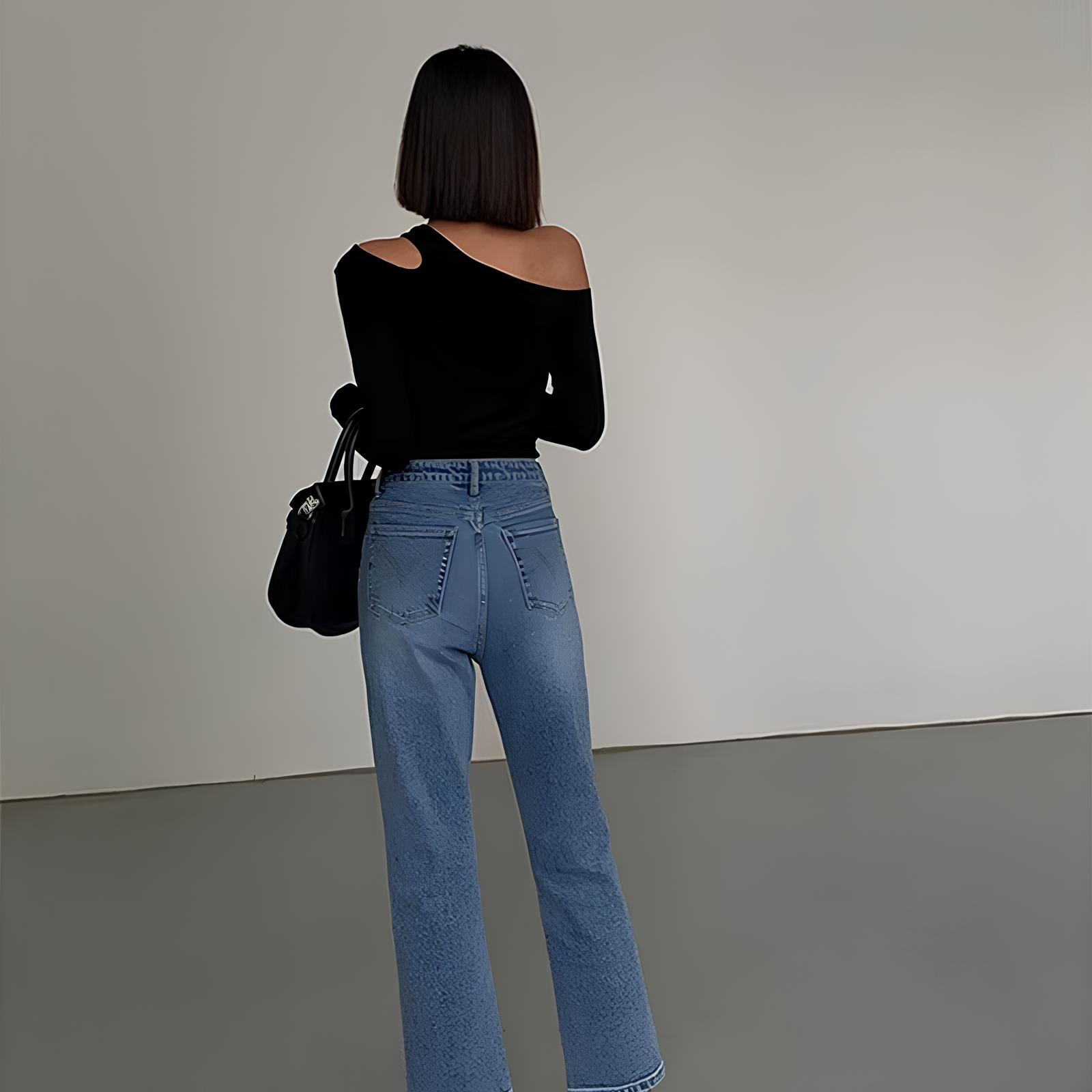 Off-Shoulder Hollow-Out Blouse – Sleek & Sexy Streetwear Essential LUNARITY GARAGE