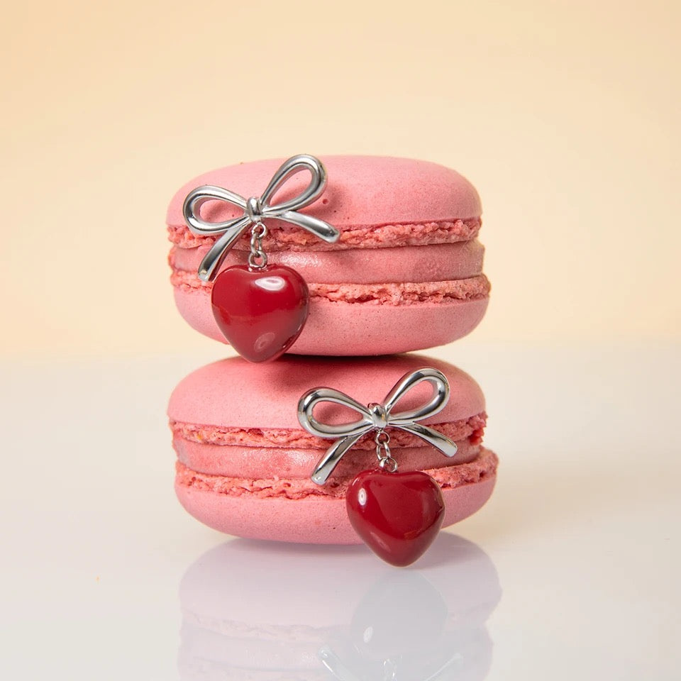 Red Sweetheart Drop Earrings earrings LUNARITY GARAGE