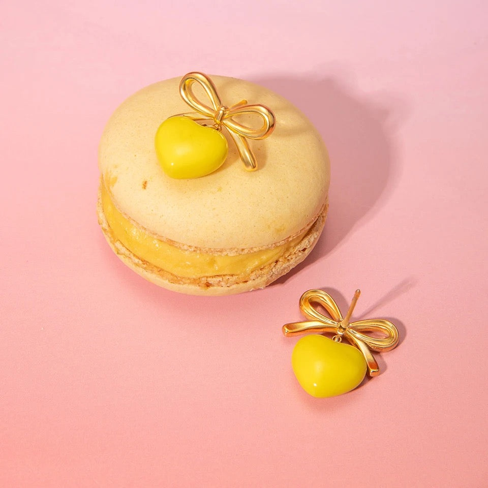 Yellow Sweetheart Drop Earrings earrings LUNARITY GARAGE