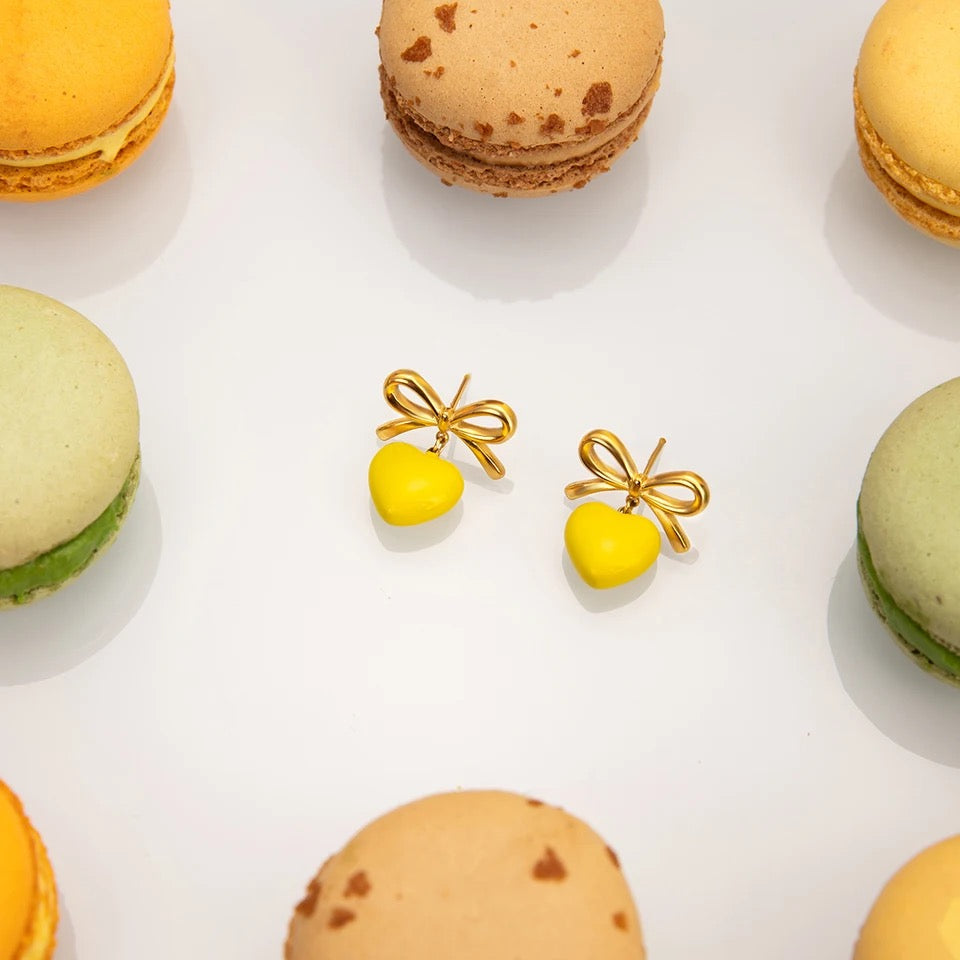 Yellow Sweetheart Drop Earrings earrings LUNARITY GARAGE