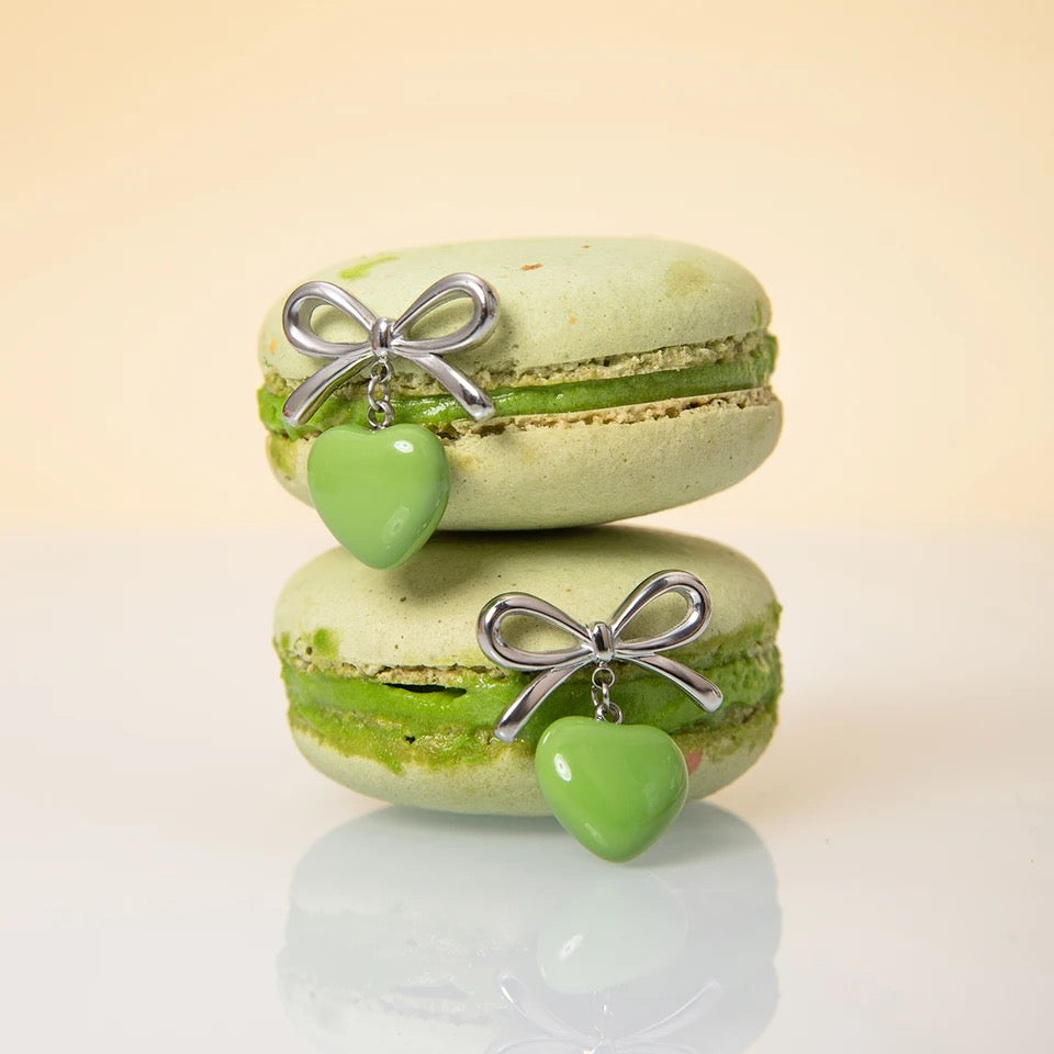 Green Sweetheart Drop Earrings earrings LUNARITY GARAGE