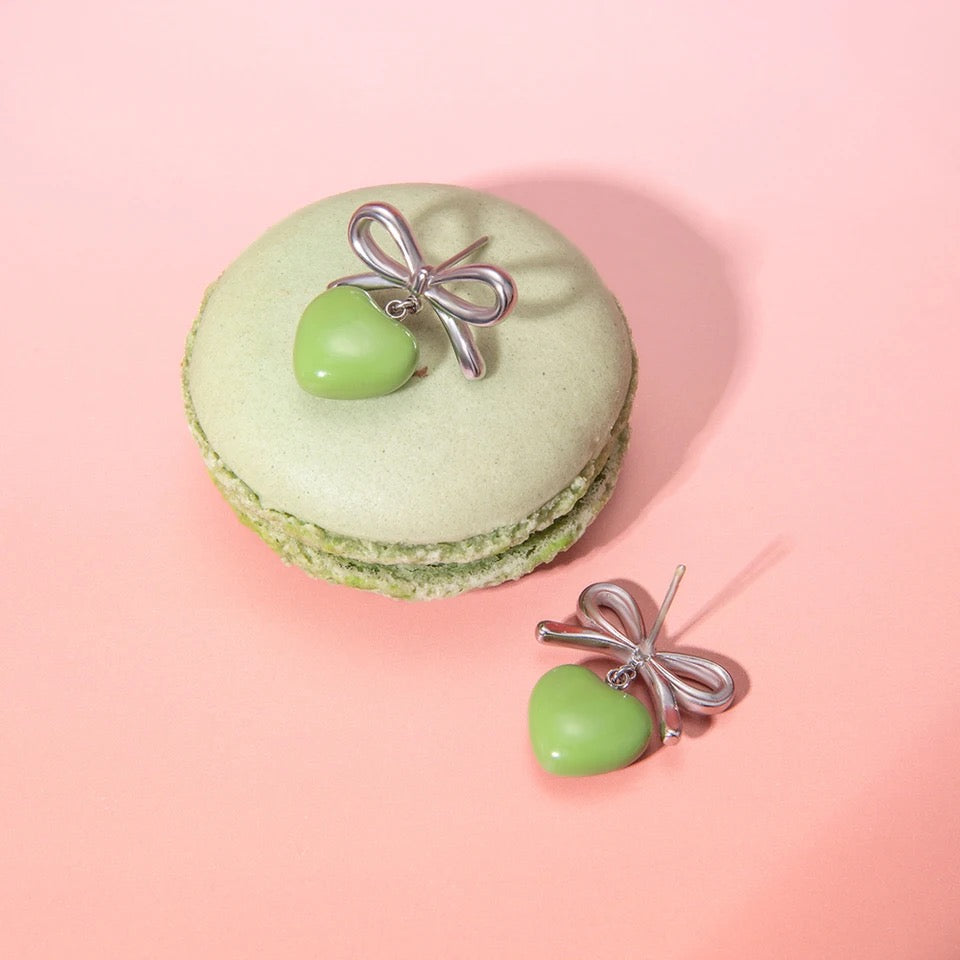 Green Sweetheart Drop Earrings earrings LUNARITY GARAGE