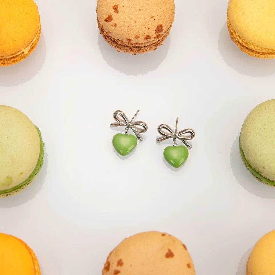 Green Sweetheart Drop Earrings earrings LUNARITY GARAGE