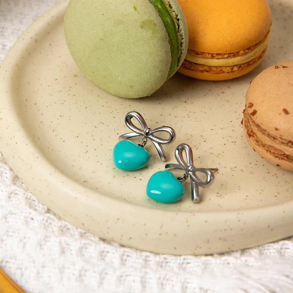 Blue Sweetheart Drop Earrings earrings LUNARITY GARAGE