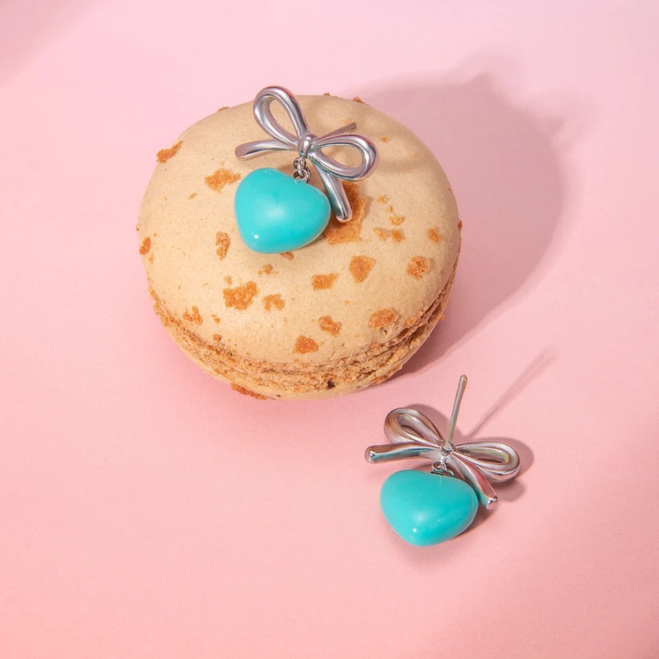 Blue Sweetheart Drop Earrings earrings LUNARITY GARAGE