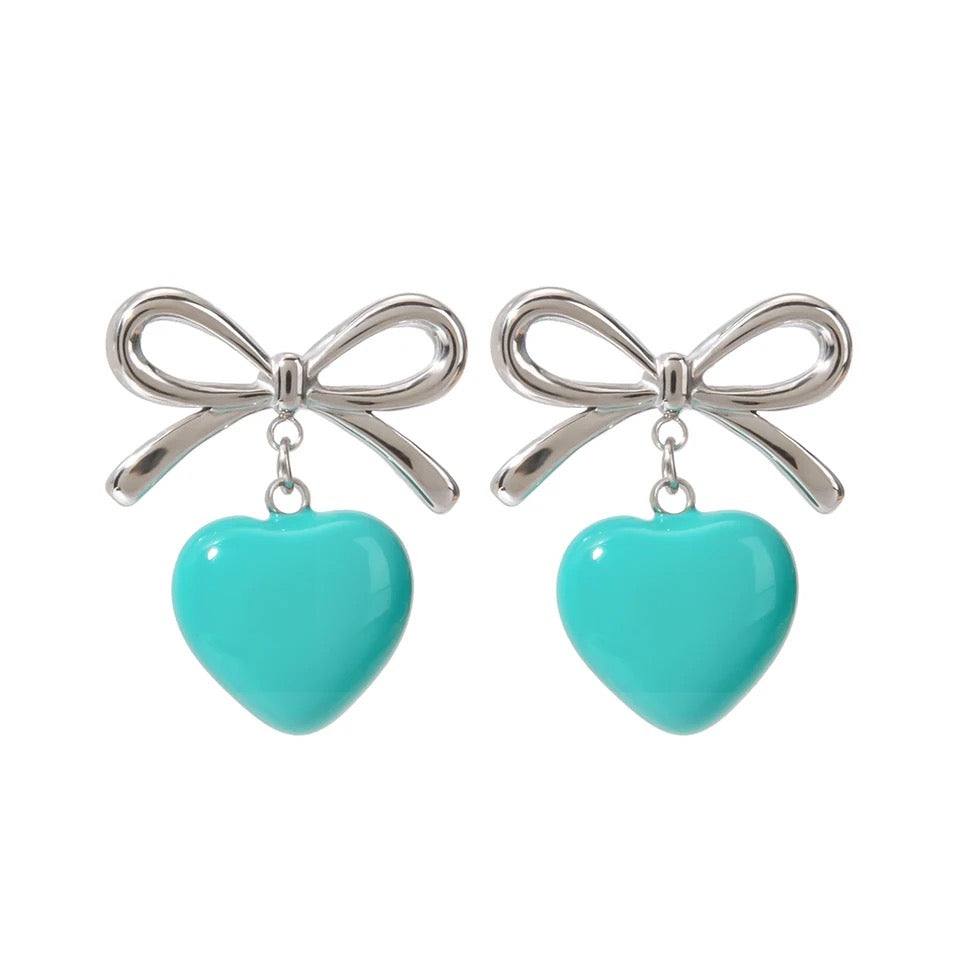 Blue Sweetheart Drop Earrings earrings LUNARITY GARAGE   