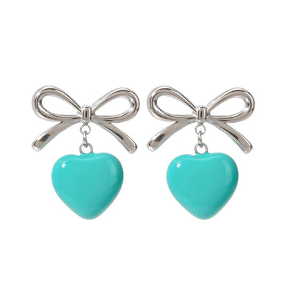 Blue Sweetheart Drop Earrings earrings LUNARITY GARAGE   