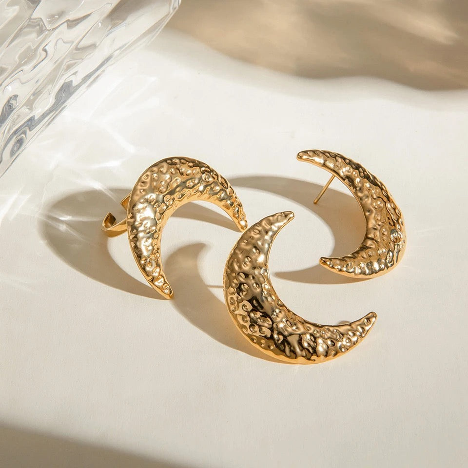 Half-Moon Earrings and Ring Set set LUNARITY GARAGE