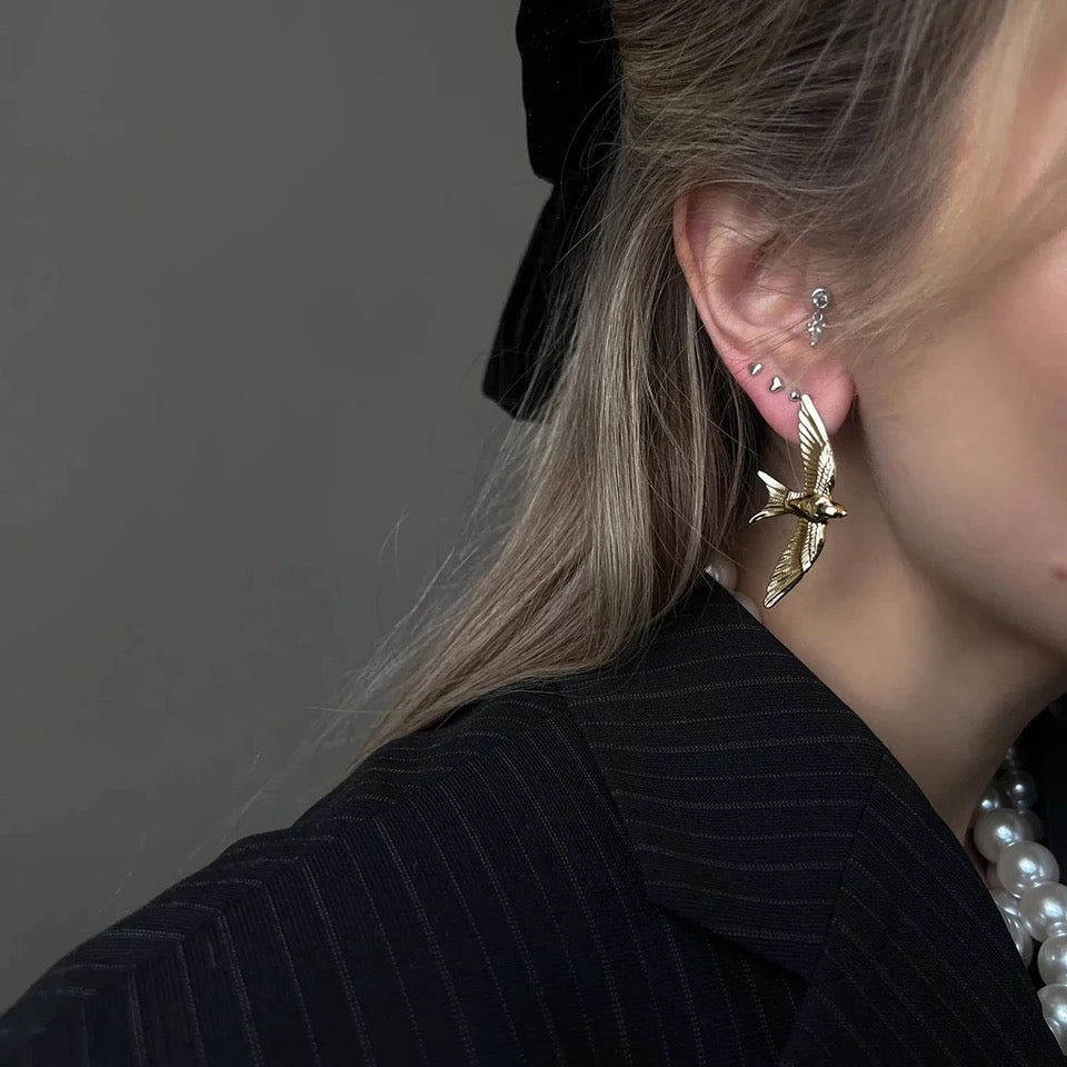 Vintage Bird Earrings earrings LUNARITY GARAGE