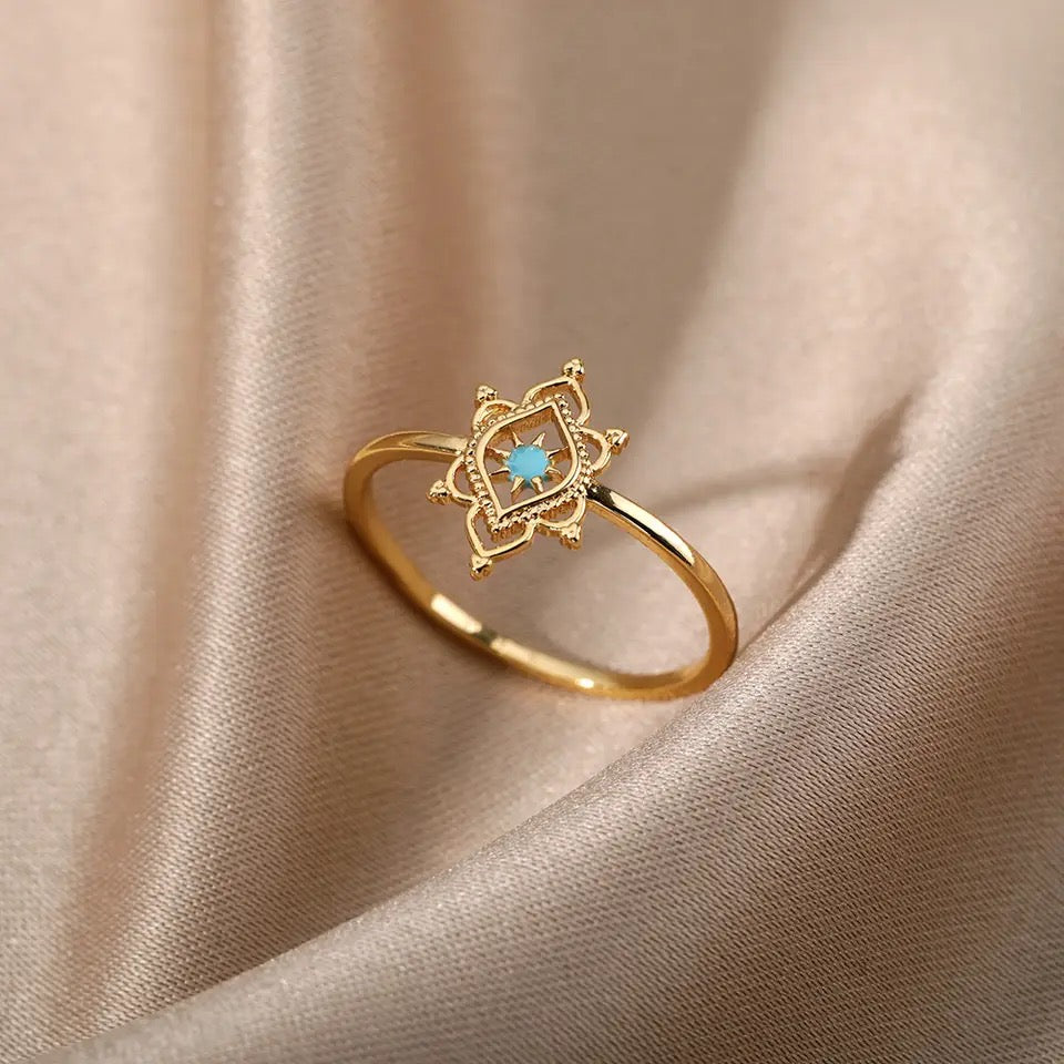 Hexagonal Flower Ring ring LUNARITY GARAGE