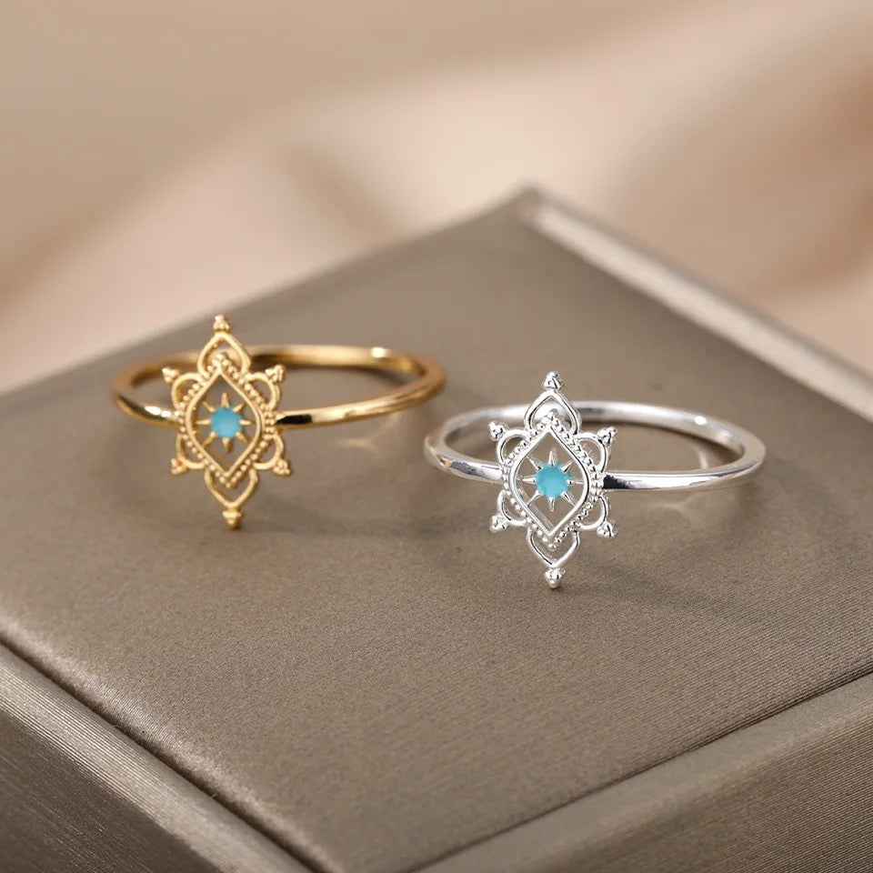 Hexagonal Flower Ring ring LUNARITY GARAGE