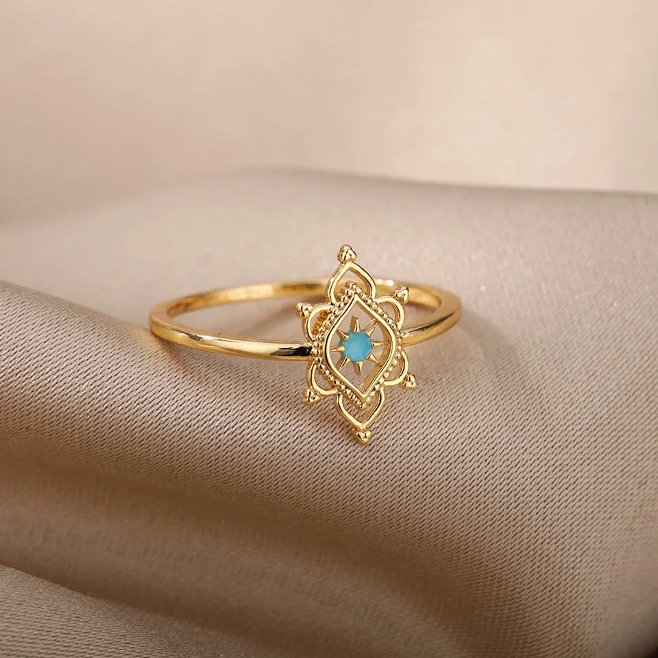 Hexagonal Flower Ring ring LUNARITY GARAGE