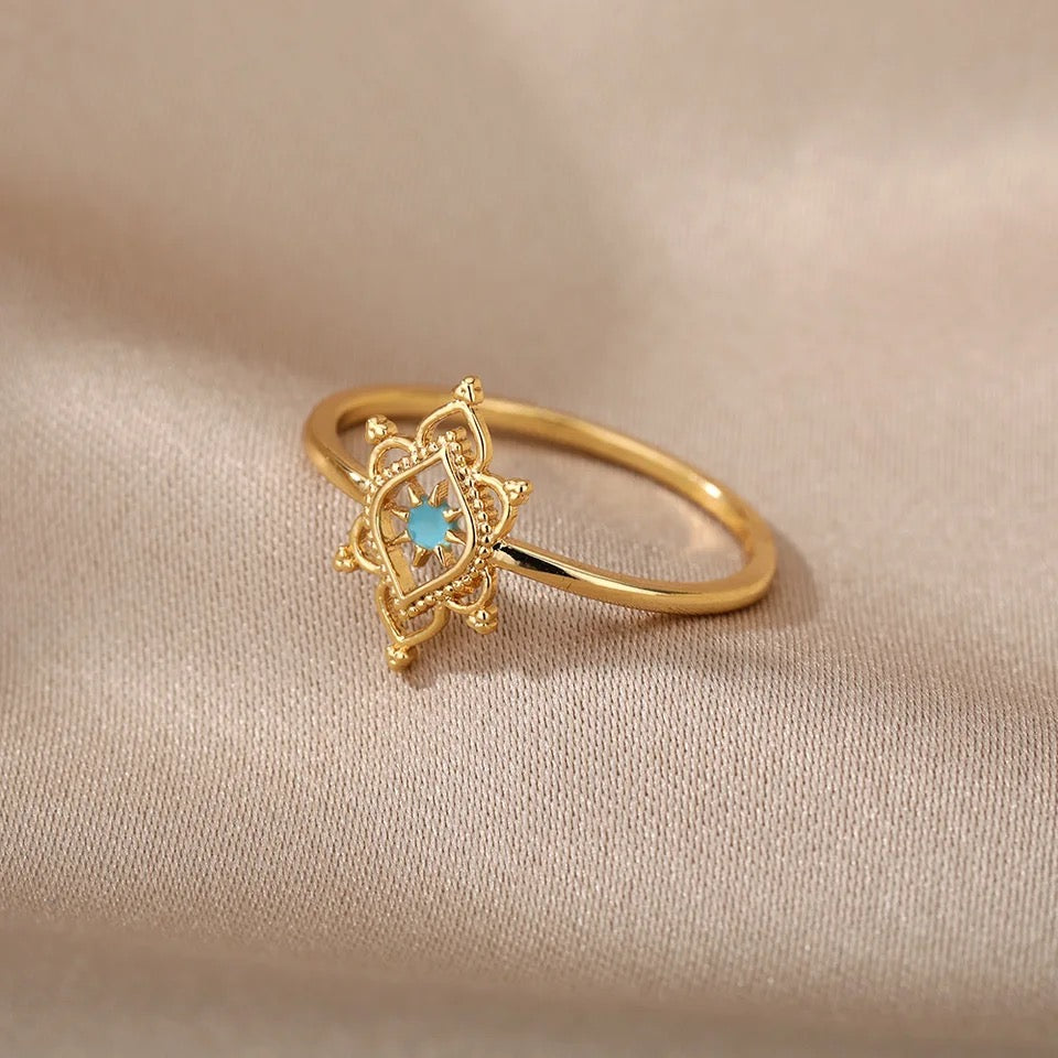 Hexagonal Flower Ring ring LUNARITY GARAGE