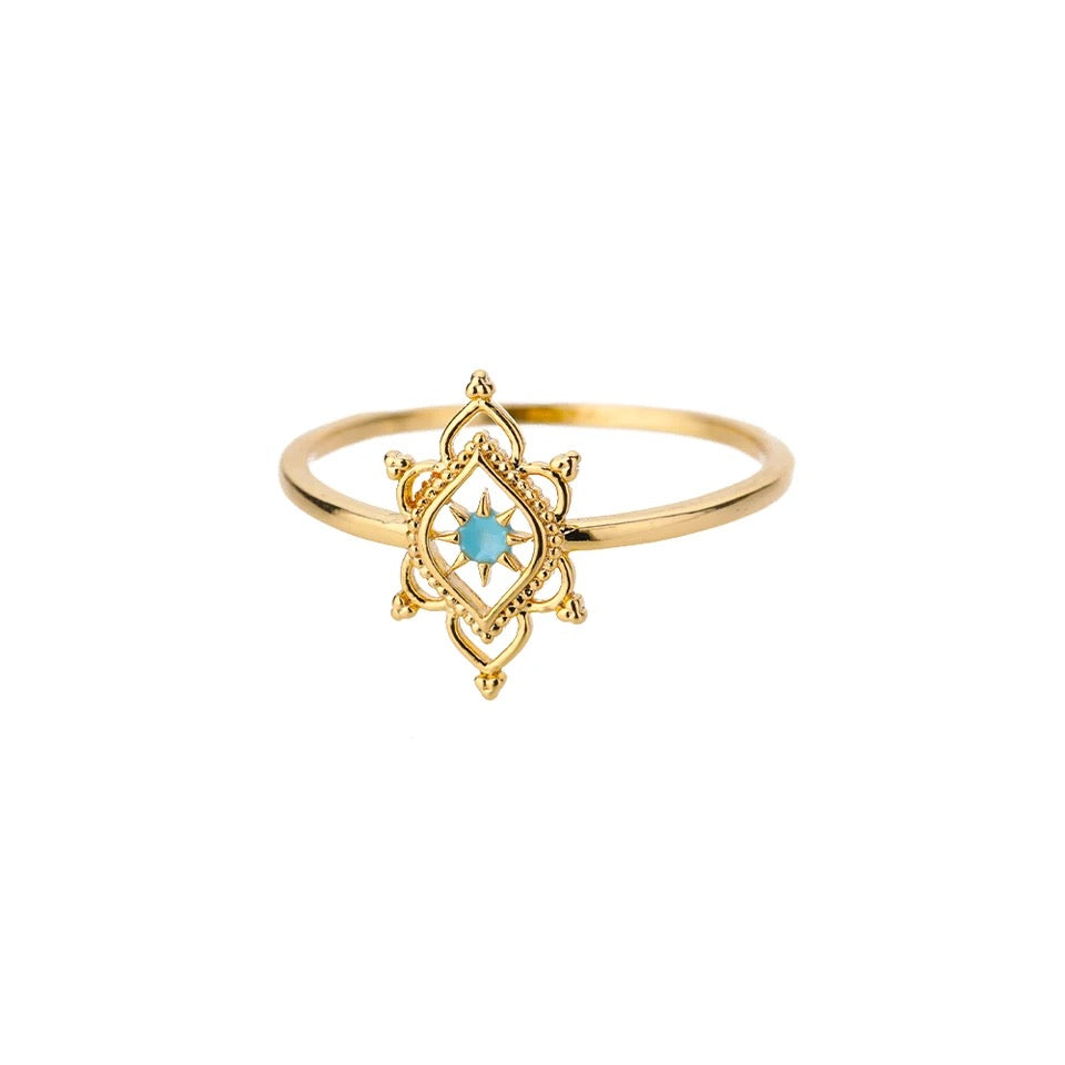 Hexagonal Flower Ring ring LUNARITY GARAGE Gold