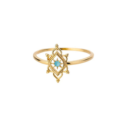 Hexagonal Flower Ring ring LUNARITY GARAGE Gold  