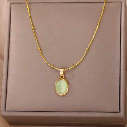 Opal Enchantment Necklace necklaces LUNARITY GARAGE Green  