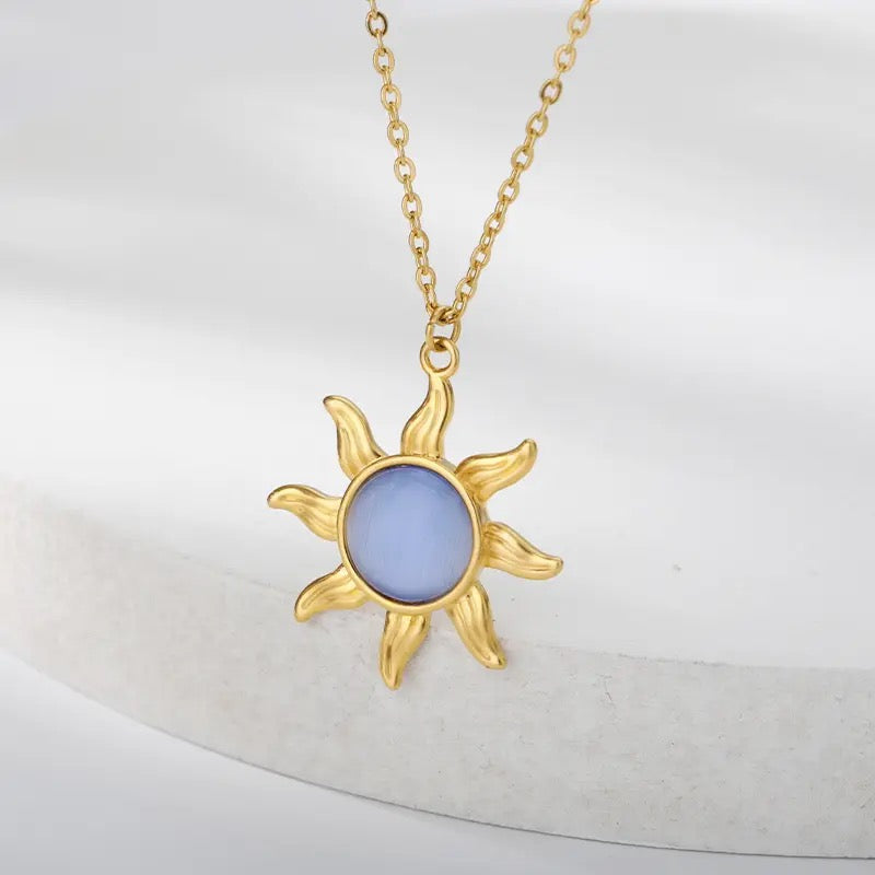 Opal Sun Necklace necklaces LUNARITY GARAGE   