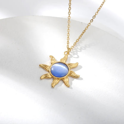 Opal Sun Necklace necklaces LUNARITY GARAGE   