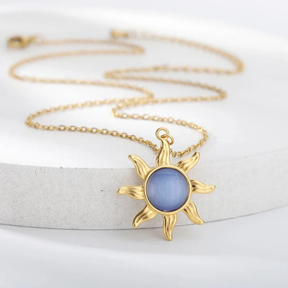 Opal Sun Necklace necklaces LUNARITY GARAGE   