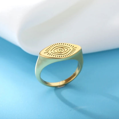 Engraved Evil Eye Ring ring LUNARITY GARAGE   