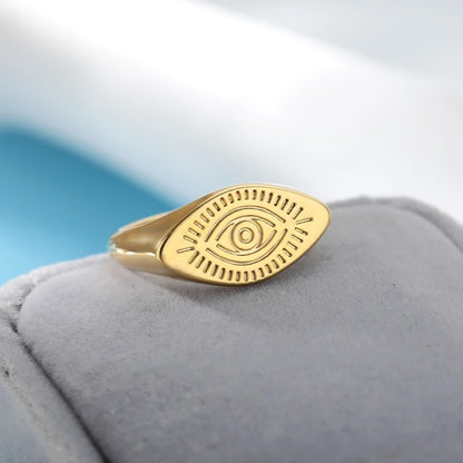 Engraved Evil Eye Ring ring LUNARITY GARAGE   