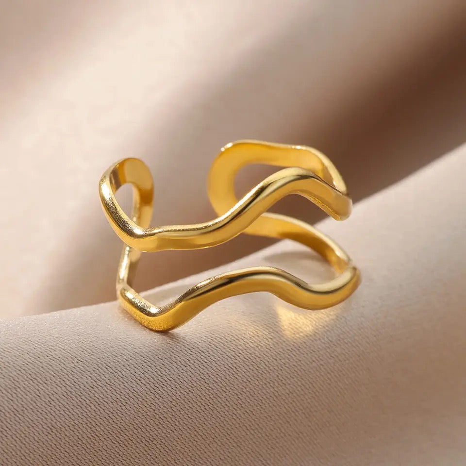 Double Wave Ring ring LUNARITY GARAGE   