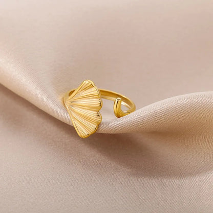 Ginkgo Leaf Ring ring LUNARITY GARAGE   