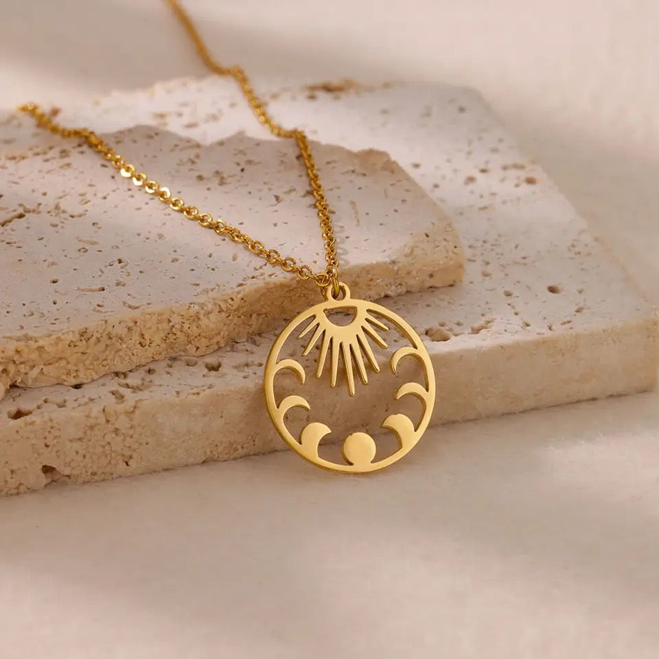 Sun and Moon Dancing Necklace necklaces LUNARITY GARAGE   