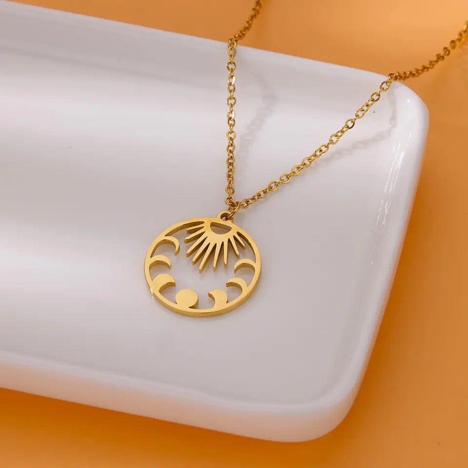 Sun and Moon Dancing Necklace necklaces LUNARITY GARAGE