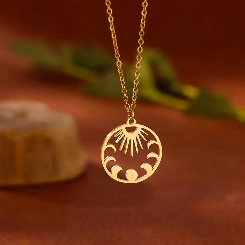 Sun and Moon Dancing Necklace necklaces LUNARITY GARAGE