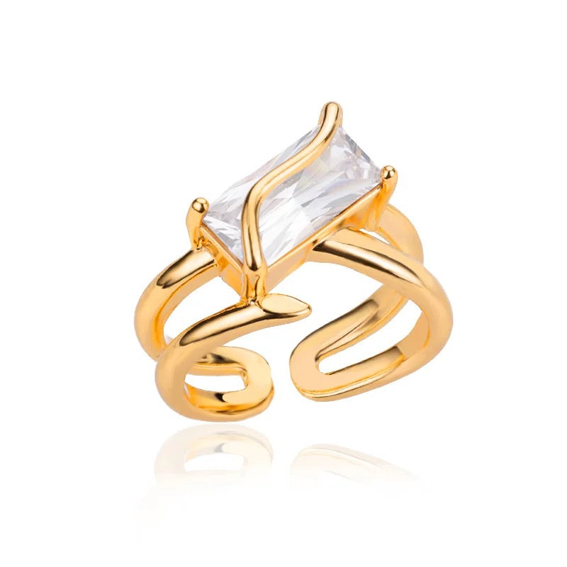 Double the Brilliance Ring ring LUNARITY GARAGE Gold  