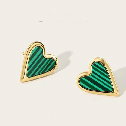 Vintage Seoulful Heart Studs earrings LUNARITY GARAGE   