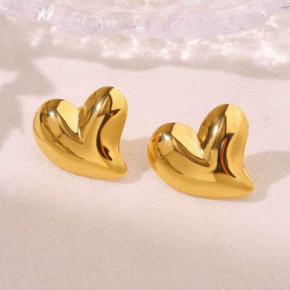 Minimalist Uneven Hearts Earrings earrings LUNARITY GARAGE