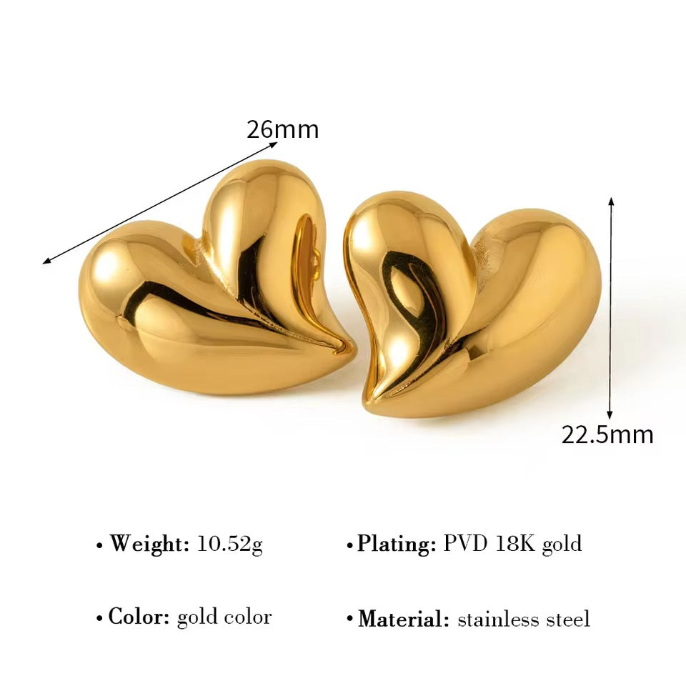 Minimalist Uneven Hearts Earrings earrings LUNARITY GARAGE