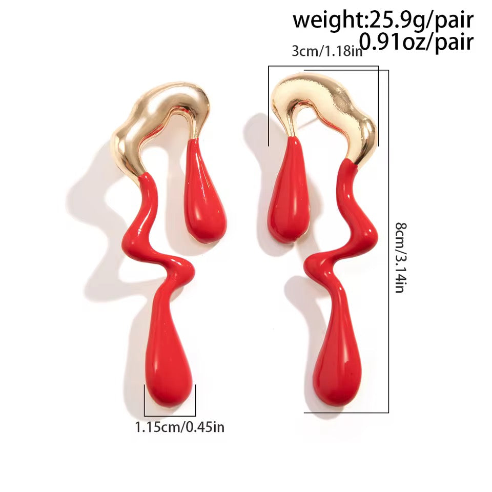 Punk Rebellious Rain Earrings earrings LUNARITY GARAGE