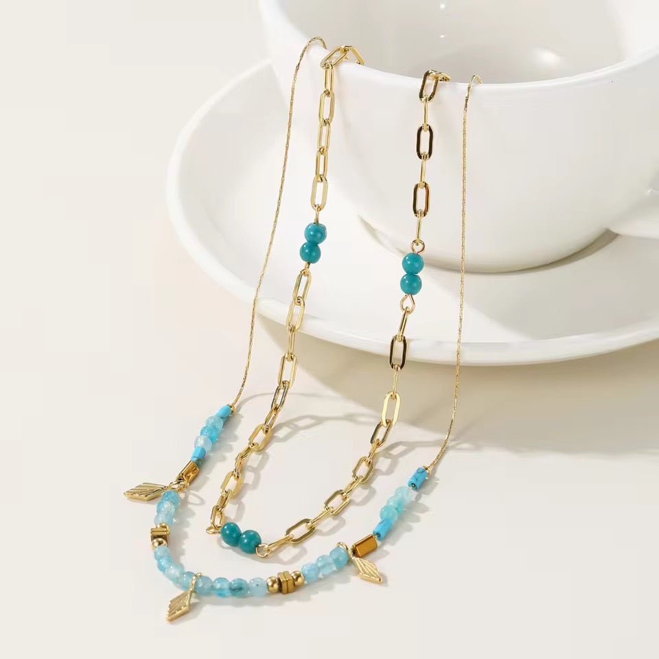 Boho Azure Necklace necklaces LUNARITY GARAGE