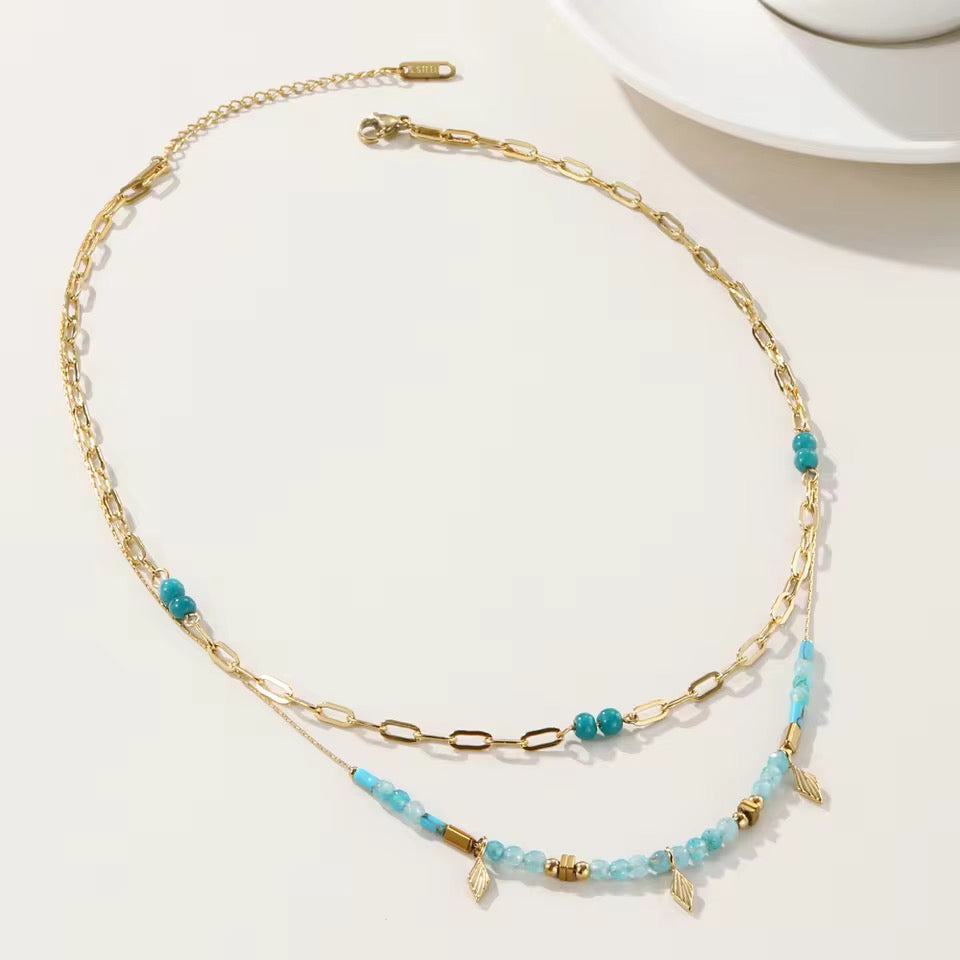 Boho Azure Necklace necklaces LUNARITY GARAGE