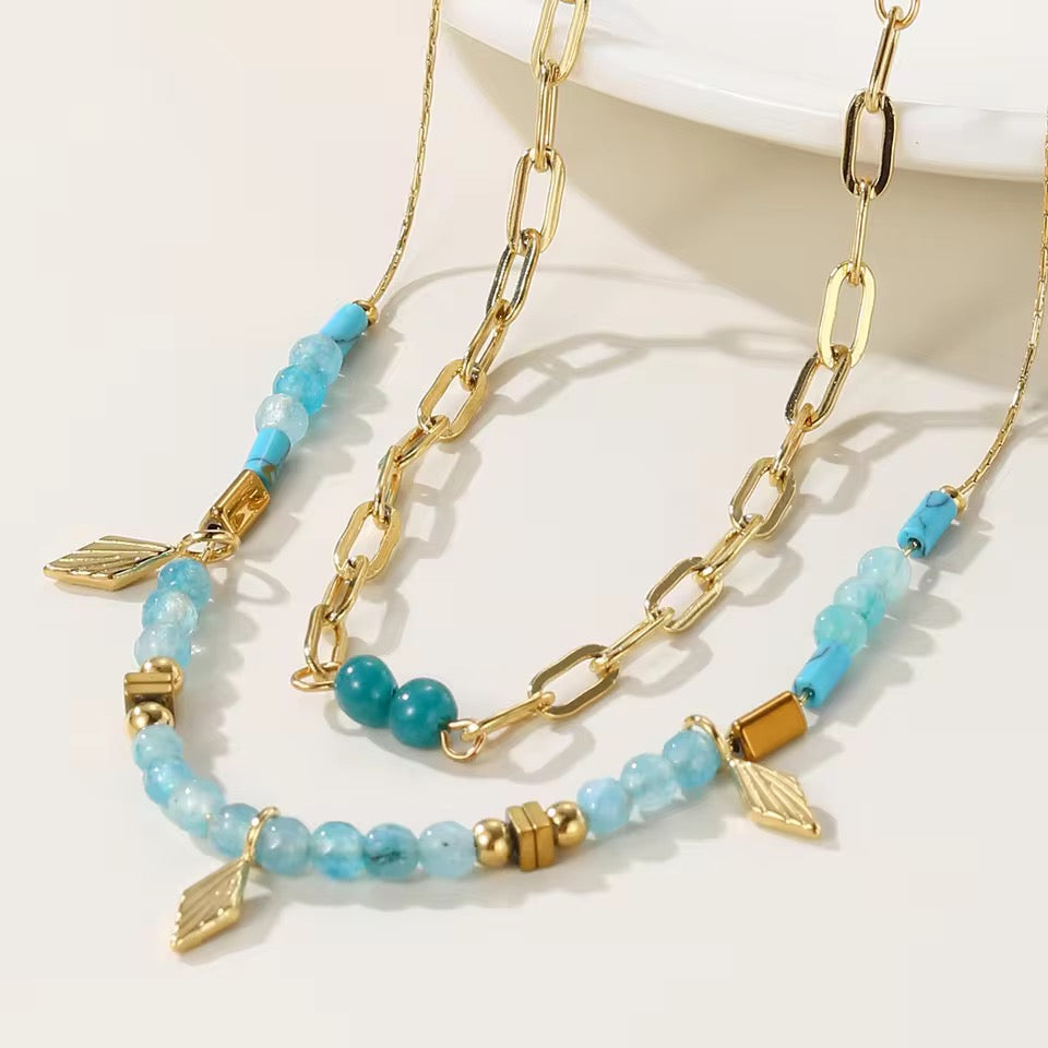Boho Azure Necklace necklaces LUNARITY GARAGE