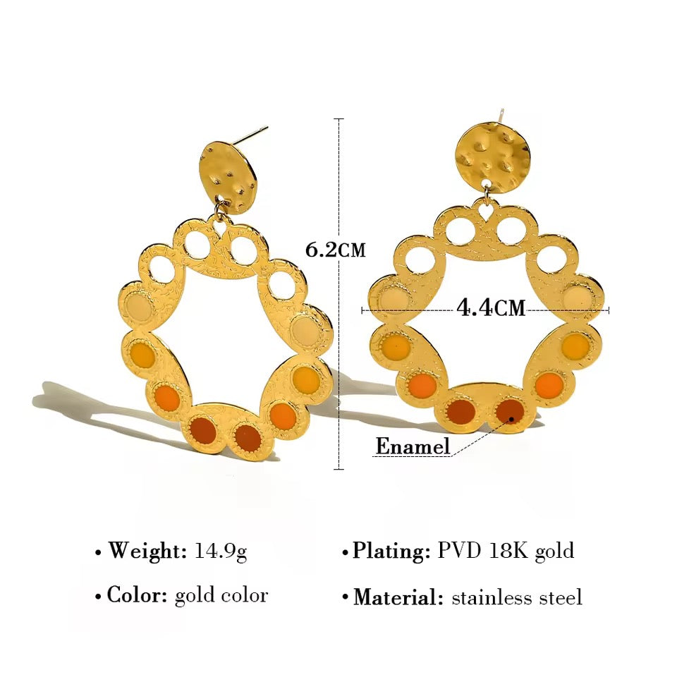 Vintage Gold Mosaic Earrings earrings LUNARITY GARAGE